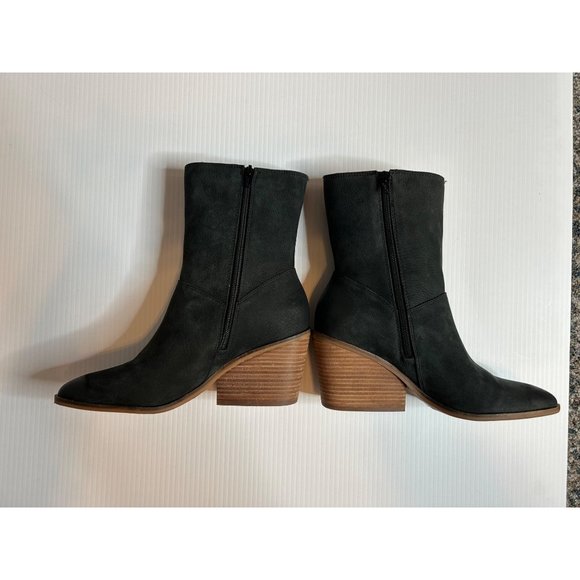 Lucky Brand Size 9M Suede Block Heel Western Casual Mid Calf Boots - Picture 1 of 9